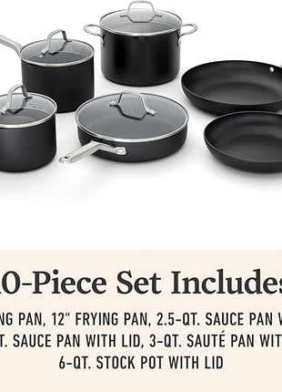 Calphalon® Hard-Anodized Nonstick 10-Piece Cookware Set