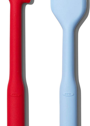 OXO Good Grips 2 Piece Silicone Spatula Set, One size, red/seltzer