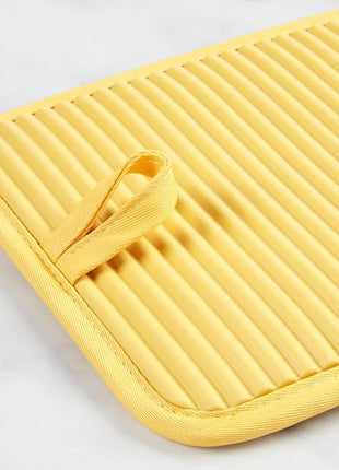 KITCHENAID Ribbed Soft Silicone Pot Holder 2-Pack Set, 2025 Color of The Year, Butter Yellow, 7"x9"