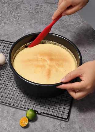 【3 Pack】Silicone Jar Spatula, Long Handle Jar Scraper Spurtle, Sourdough Spatula, Non-Stick Heat Resistant Cake Cream Spatulas Set, Small Spatulas for Kitchen Use