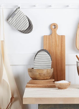 KitchenAid Albany Mini Oven Mitt 2-Pack Set, Grey, 5.5"x8"