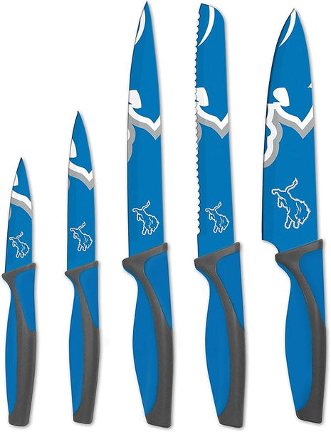 The Sports Vault NFL Detroit Lions 5-Piece Kitchen Knife Set
