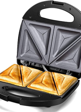 Aigostar 2in1 Sandwich Maker Panini Press Grill with Nonstick Plates, Double-Sided Heating Electric Sandwich Press Grill, Breakfast Sandwich Toaster Grilled Cheese Maker Snacks with Easy Cut Edges