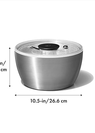 OXO Good Grips Stainless Steel Salad Spinner, 6.34 Qt. (Pack of 4)