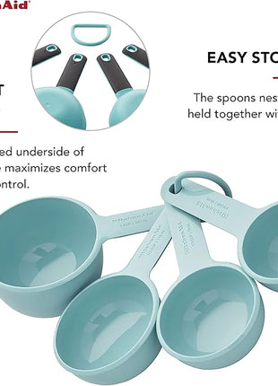 KitchenAid Measuring Cups, Set Of 4, Aqua Sky