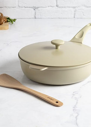 Goodful All-in-One Pan, Multilayer Nonstick, High-Performance Cast Construction, Multipurpose Design Replaces Multiple Pots and Pans, Dishwasher Safe Cookware, 11-Inch, 4.4-Quart Capacity, Linen