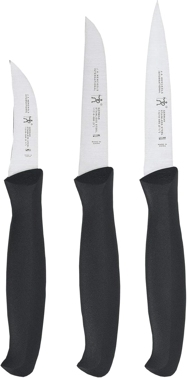 HENCKELS J.A International Accessories Paring Knife Set, 3-piece, Black