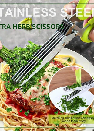 2 Pack ONEBOM Kitchen Shears,Kitchen Scissors Heavy Duty Serrated Blade for Cutting Meat, Food, Fish, Poultry Sharp Scissors, Apartment Kitchen Accessories,Gift Herb Scissor(Rose Glod)