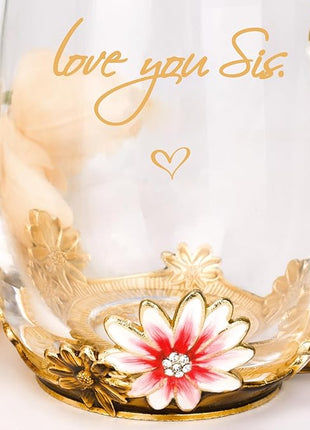 Sisters Gifts from Sister for Women Elegant Tea Cup Unique Christmas Birthday Gifts for Sister,Little,Big,in Law