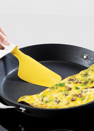 Joseph Joseph Silicone Elevate Egg Spatula with Integrated Tool Rest, White/Yellow