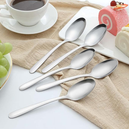 36 Pieces Teaspoons Set, 6.2 Inches Stainless Steel Teaspoons Silverware, Small Spoons, Mirror Polished & Dishwasher Safe, Tea Spoons Suitable for Home, Kitchen and Restaurant
