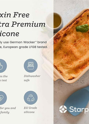 Starpack 'The All Rounder' XL Premium Silicone Spoonula Spatulas - Up to 600°F Heat Resistant Spatula Spoons - Best Silicone Spoonulas - Rubber Spatula Spoons - Kitchen Spoon Spatulas for Cooking