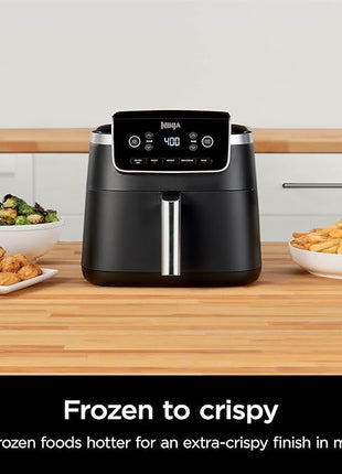 Ninja | Air Fryer | 5 QT Capacity | 5-in-1 Air Fry, Bake, Roast, Reheat, & Dehydrate | Air Crisp Technology | Nonstick Basket & Crisper Plate | Grey | AF142