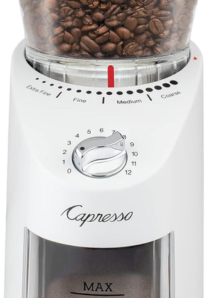 Capresso Infinity Plus Conical Burr Grinder, White