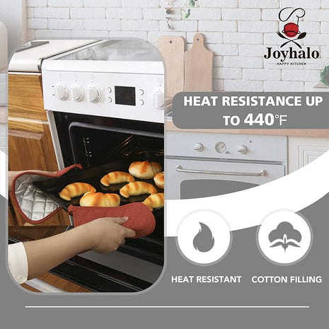 Joyhalo 5 Pack Heat Resistant Pot Holders - Terry Cloth Sets for Cooking & Baking