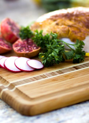 Totally Bamboo Dominica Large Cutting Board with Juice Groove, 20-5/8" x 12-1/2"