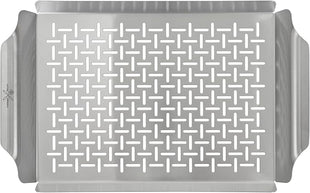 LITTLE GRIDDLE - Large Pro Grill Pan, High sidewalls with built-in handles, Stainless Steel Material, Big Food Capacity and Vented Design - Durable and Easy to Clean