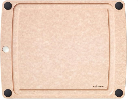 Epicurean All-In-One Cutting Board with Non-Slip Feet and Juice Groove, 14.5" × 11.25", Natural/Black