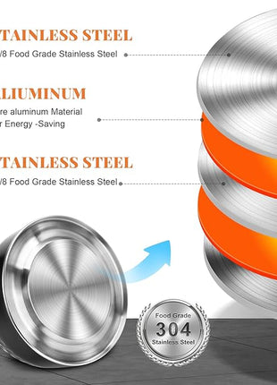 Whistling Teapot, 2.6 Qt 304 Food Grade Stainless Steel Tea Kettle with Heat-resistant Handle, Durable, not Rust，One-button Switch(BLack）