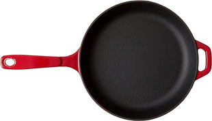Lodge Enameled Cast Iron Skillet, 11-inch, Red