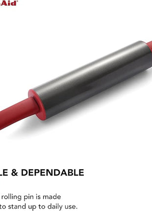 KitchenAid Gourmet Rolling Pin, 2.5 x 2.5 x 22 Inch, Red