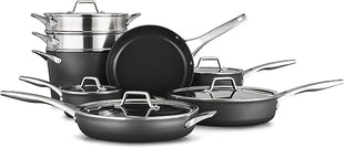 Calphalon Premier Hard-Anodized Nonstick Cookware Set, 8-Piece, Metal Utensil Safe, PFOA-Free