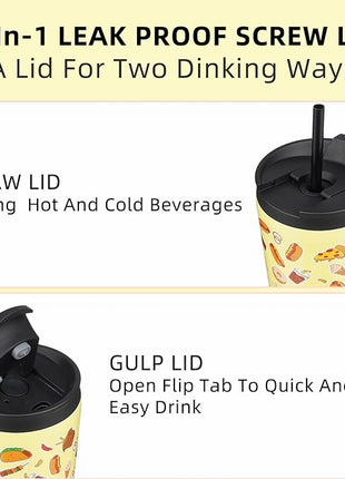 BJPKPK 26oz Tumbler With lid And Straw Stainless Steel Travel Coffee Mug Insulated Tumblers Cups,Yummy