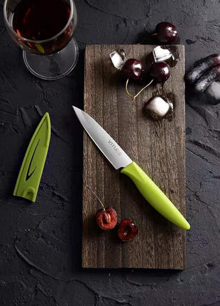 Paring knife, 4PCS Paring knives (4 Knives and 4 Knife cover), 4 Inch Peeling Knife, Fruit and Vegetable Knife, Ultra Sharp Kitchen Knives, German Steel, PP Plastic Handle