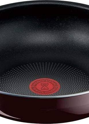 ティファール(T-fal) Tefal L43977 Ingenio Neo Vintage Bordeaux Intense Wok Pan with Removable Handle, 10.2 inches (26 cm), Deep Wok, Compatible with Gas Fire