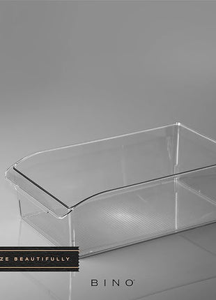 BINO | Plastic Storage Bins, X-Large | THE CURVE COLLECTION | Multi-Use Organizer Bins | Built-In Handle | BPA-Free | Pantry Organization | Home Organization | Fridge and Freezer Organizer
