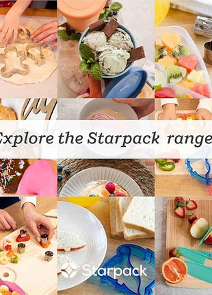 Starpack 'Finger Loving' Kid Safe Kitchen Knife Set of 3 - Kids Knife Set for Real Cooking - Serrated Edges Toddler Knife Sets for 3+ Year Olds - Montessori Knife Sets - BPA-Free Nylon Knives for Kids