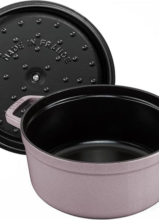STAUB Cast Iron 7-qt Round Cocotte - Lilac