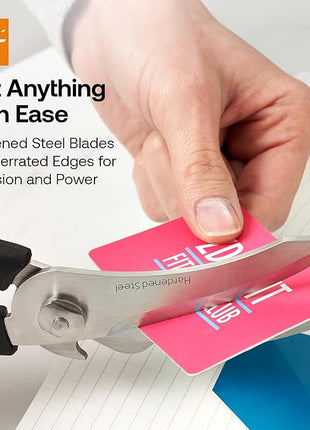 AnySharp 5-in-1 Multi-Function Kitchen Shears - Kitchen Scissors Heavy Duty with Hardened Steel Blades - Cut Chicken Bones and Thick Fabrics - Grip for Both Left and Right Handed - Dishwasher Safe