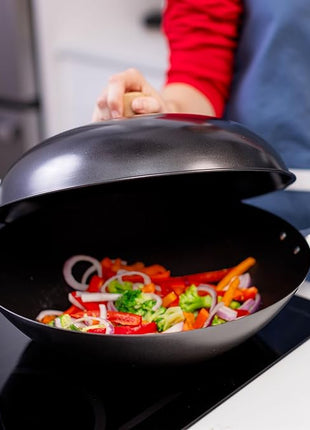 Joyce Chen 31-0066, 13.5-Inch Nonstick Steel Dome Lid for 14-Inch Wok Black