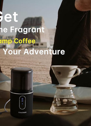 DmofwHi Cordless Coffee Grinder Electric, USB Rechargeable Coffee Bean Grinder with 304 Stainless Steel Blade and Removable Bowl-Black