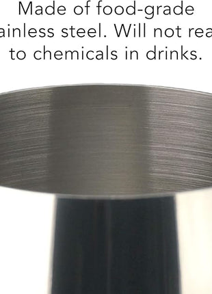 PG Set of 4 Stainless Steel Wine Glass - 18.5oz Silver Mirror Finished Wine Glasses - Unbreakable Wine Glasses - Stem Metal Wine Goblets