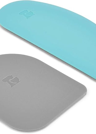 KitchenAid Gourmet Bowl Scraper, Set of 2, Aqua Sky and Storm Grey