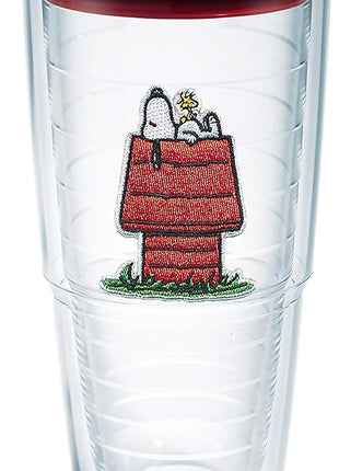Tervis Peanuts Best Buddies Collection Snoopy Woodstock House Made in USA Double Walled Insulated Tumbler Travel Cup Keeps Drinks Cold & Hot, 24oz, House