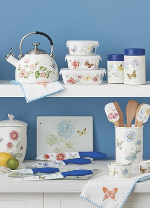 Lenox Butterfly Meadow Large Glass Cutting Board, 2.95 LB, Multi