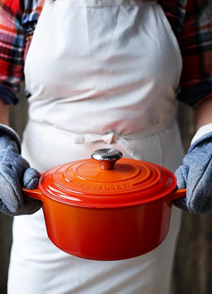 Le Creuset Enameled Cast Iron Signature Round Dutch Oven, 7.25 qt., Flame