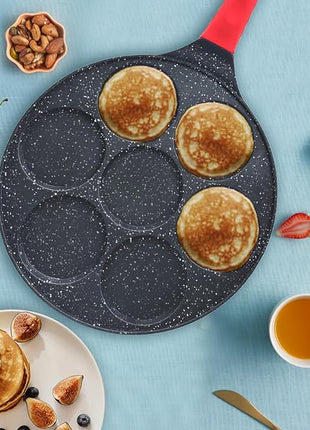 Egg Pan Omelette Pan Silver Dollar Pancake Pan for Kids Mini Pancake Maker Nonstick Breakfast Skillet for Pancake, Hamburger, Sandwiches