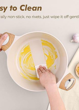 SENSARTE Ceramic Pots and Pans Set Nonstick, Kitchen Cookware Sets, 14-Piece Induction Cookware, Non-toxic Healthy Non Stick Cooking Set, with Frying Pans Set, PFAS PTFE PFOA PFOS Free