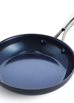 Blue Diamond Cookware Hard Anodized Ceramic Nonstick, 8" Frying Pan Skillet, PFAS-Free, Dishwasher Safe, Oven Safe, Grey