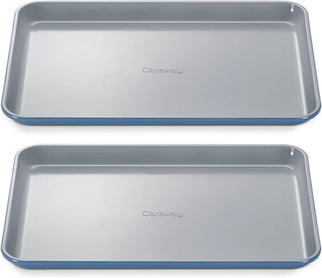 Caraway Non-Stick Ceramic Medium Baking Sheet - Naturally Slick Ceramic Coating - Non-Toxic, PTFE & PFOA Free - Perfect for Baking, Roasting, and More - Medium (15" x 10") - Slate