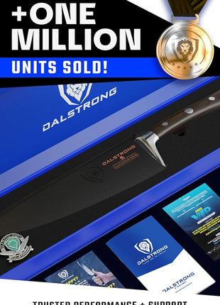 Dalstrong Chef Knife - 8 inch Blade - Gladiator Series - ABS Faux Wood Handle - Forged High Carbon German Steel - Razor Sharp Kitchen Knife - Professional Full Tang Knives - Sheath - NSF Certified