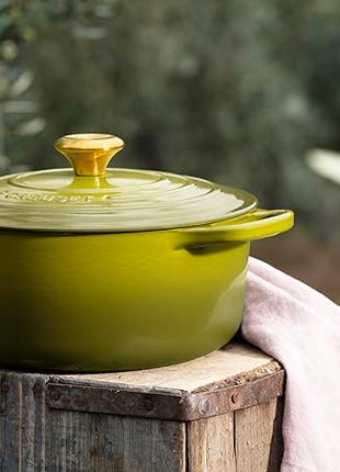 Le Creuset Enameled Cast Iron Signature Round Dutch Oven, 5.5 qt., Olive
