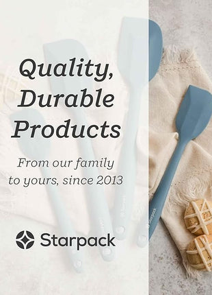 StarPack 'Scrape & Stir' Silicone Spatula Set (4 Pcs) - Heat Resistant Spatula Set 600°F - Food Grade Kitchen Spatulas - Nonstick Silicone Baking & Cooking Spatulas - Rubber Turner Set for Kitchen Use