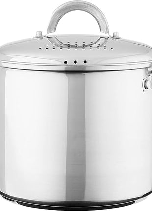 Oster Sangerfield Stainless Steel Cookware 5-Quart Pasta Pot w/Steamer & Strainer Lid