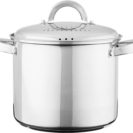 Oster Sangerfield Stainless Steel Cookware 5-Quart Pasta Pot w/Steamer & Strainer Lid