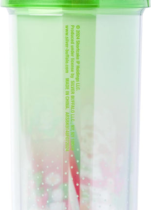 Silver Buffalo Strawberry Shortcake Strawberry House Plastic Tall Cold Cup with Lid and Straw, 20 Ounces